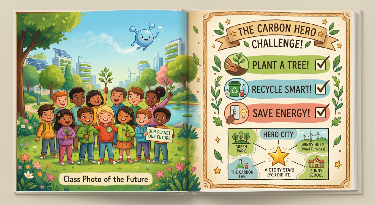 A celebration of the future with a Carbon Hero checklist.