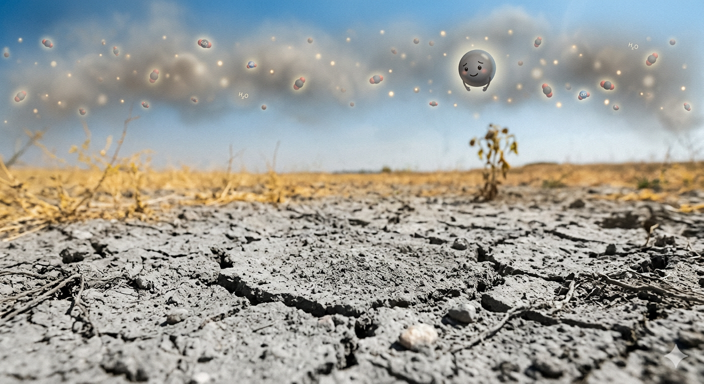 Dry, lonely patch of dusty soil with no plants or roots.